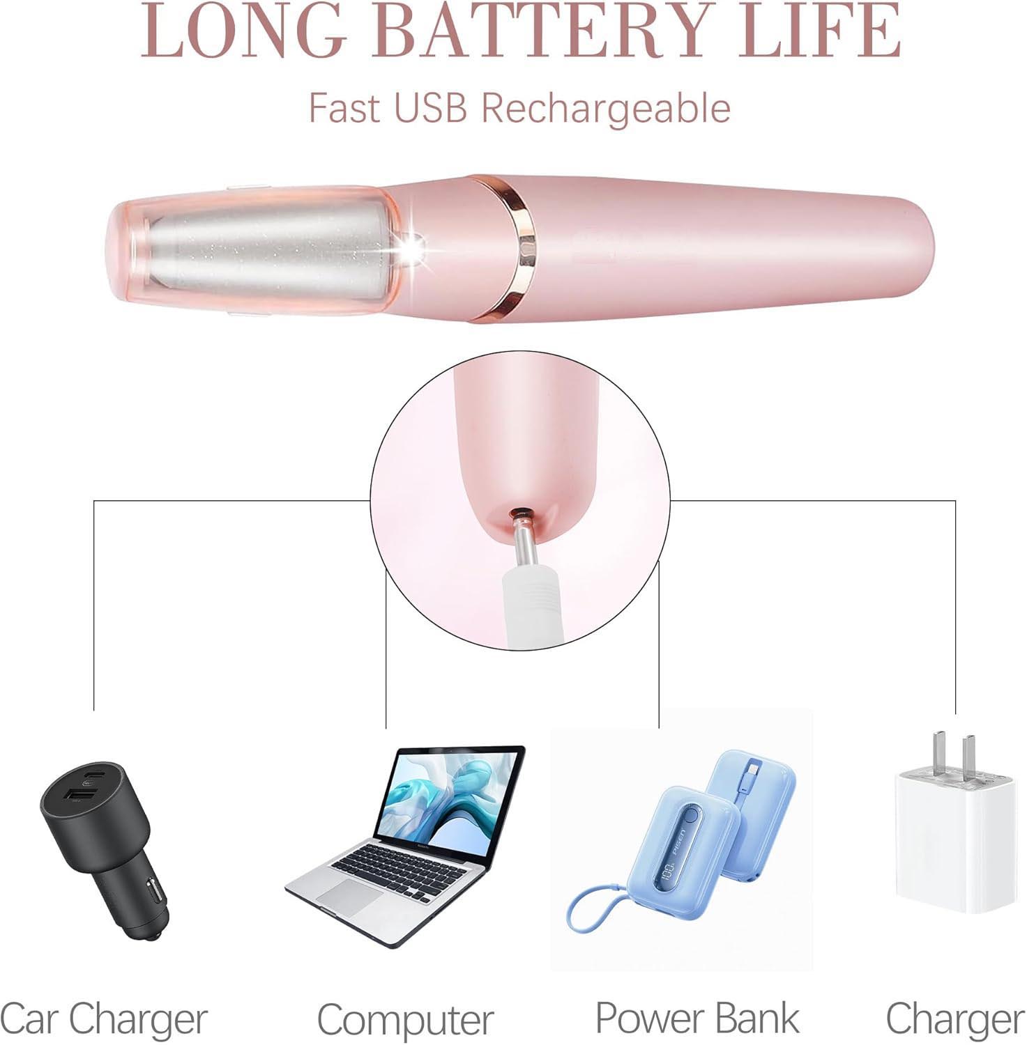 Ponceuse de pied électrique, pédicure, deux vitesses et deux têtes, dur ou doux, rechargeable usb/soyez sublime – Image 2