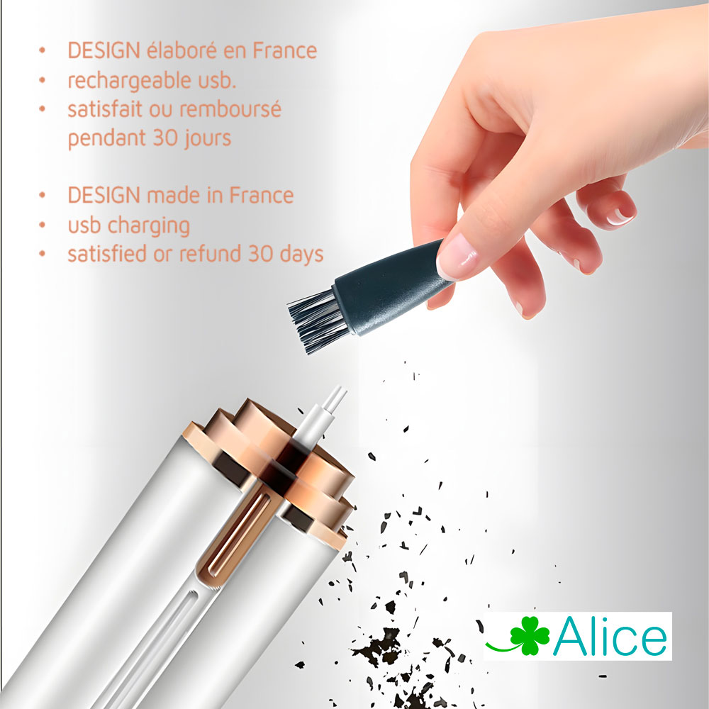 Epilateur pour femmes 4 en 1, spécial petites zones, nez sourcils visage (lèvres), usb/soyez sublime ! – Image 4