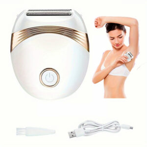Epilateur électrique pour femmes, 2 en 1, petits ou longs poils, avec grille anti-douleur. rechargeable usb/soyez sublime !
